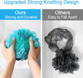 Amazerbath Loofah Sponge 75G/Piece, Exfoliating Bath Sponge Body Scrubber - Loofa Set of 4 Flower Color (Large, Green-Purple)