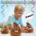 Funny Plush Poop Toy with 7 Fart Sounds - Hilarious Farting Poop Stuffy for Kids & Teens - Great As A Dog Toy with Soft Squishy Build - Fun Gag