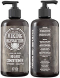 Viking Revolution Beard Conditioner W/Argan & Jojoba Oils - Softens & Strengthens - Natural Peppermint and Eucalyptus Scent- Beard Conditioner