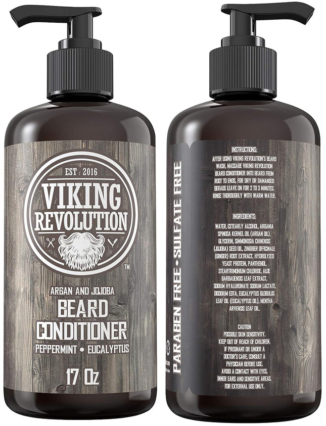 Viking Revolution Beard Conditioner W/Argan & Jojoba Oils - Softens & Strengthen
