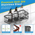 Shower Caddy 5 Pack,Adhesive Shower Organizer for Bathroom Storage&Home Decor&Kitchen,No Drilling,Large Capacity,Rustproof Stainless Steel