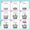 Dan&Darci Light-Up Unicorn Terrarium Kit for Kids - Kid Birthday Gifts - Best Unicorn Toys & Activities Kits Presents - Arts & Crafts for Girls &