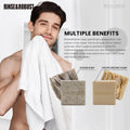 Rinse & Robust Mens Bar Soap 6Pcs Cleansing All Natural Handmade Mens Moisturizing&Exfoliating Oatmeal Scrub Soap Gift for Men Body&Hand All Skin
