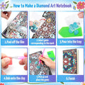Micaracy Craft Kits for Kids Age 6-8-9-10, Presents for 5 7 11 12 Year Old Girls Notebook Diamond Art Painting Kit Arts and Crafts for Kids Toys