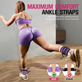 Ayombo Ankle Resistance Bands with Cuffs, Home Gym Workout Equipment, Lifting Glute Butt Exercise Equipment for Women, Ankle Weights Fitness Set,