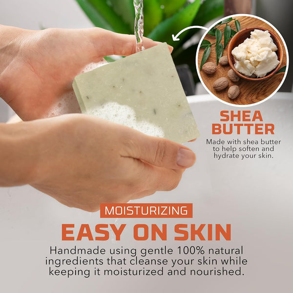 Natural Bar Soap Gift Set for Women Vegan Bath H made Cold Process Artisan with Essential Oil, Aromatic All Moisturizing Wash Soaps, Fragrant