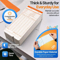 Flexzion Monthly Time Cards for Employees - Dual-Sided, Orange/Blue Attendance Tracker, 270-Piece Time Sheets Compatible with 6-Column Time Clock