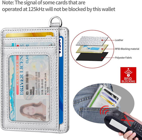 Ecovision Slim Minimalist Front Pocket Wallet, RFID Blocking Credit Card Holder Wallet with Detachable D-Shackle for Men Women