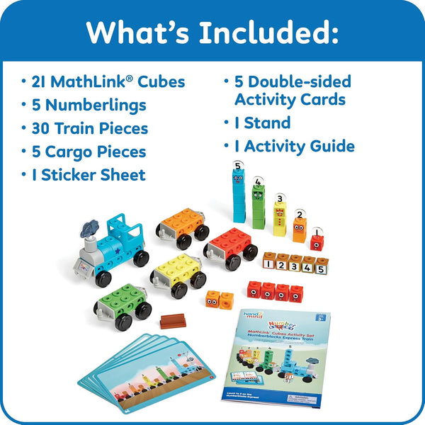 hand2mind Numberblocks Express Train MathLink Cubes Activity Set, Preschool Learning Activities, Train Toy, Counting Blocks, Number Toys, Kids