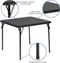 Flash Furniture Mindy Folding Kids Table with Vinyl Padded Top, Children's Square Activity Table for Daycare and Classrooms, Black Black Table