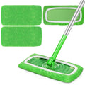 Reusable Microfiber Mop Pads Compatible with Swiffer Sweeper, 3 Pack Dry Sweeping Cloths & Wet Mopping Cloths, Washable Pads for Hardwood Floor