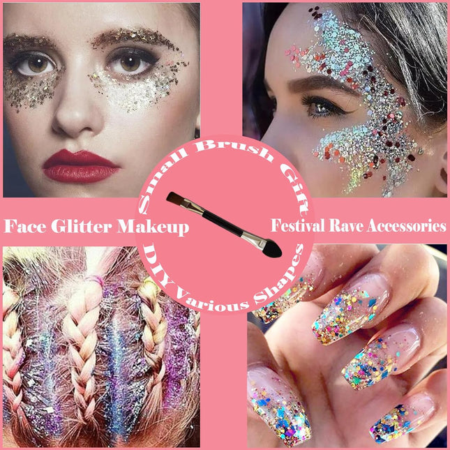 Body Glitter Face Glitter Gel: Singer Concerts Disco Festival Rave Accessories F
