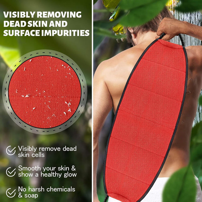 Evridwear Exfoliating Body Scrubber with Handles Back Washer Back Scrubber for S