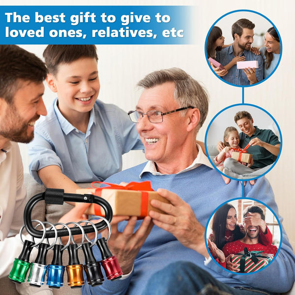 12PCS Bit Holders 1/4 Socket, Hex Shank Screwdriver Bit Holder for Impact Driver Drill Bit Keychain Extension Bar Quick Release Easy Change,
