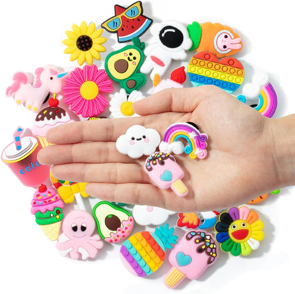 Mr. Pen- Different Charms, 30, 50, 60 Pcs, PVC Random Decoration Charms for Decoration Sweet Candy