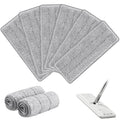 Flat Mop Pads Compatible with Joymoop Mop and Bucket Set with Wringer, Washable & Reusable Microfiber Mop Head Refills for Oshang Bosheng Mop -