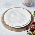 Cutlery Set Plastic Utensils Clear Forks Spoons Knives Disposable Silverware Heavyweight [300 Combo Box] combo clear