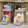 Ukeetap 2 Pack Multi-Purpose Pull-Out Storage Organizers, Under Sink Organizers and Storage for Bathroom & Kitchen, Under Cabinet Organizers and