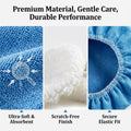 Sukh 12PCS Car Buffing Pads - Car Polishing Bonnet Pad Buffing Pads 5 to 6 Inches Microfiber Polish Pads Orbital Buffer Pads Wax Cover Kit for
