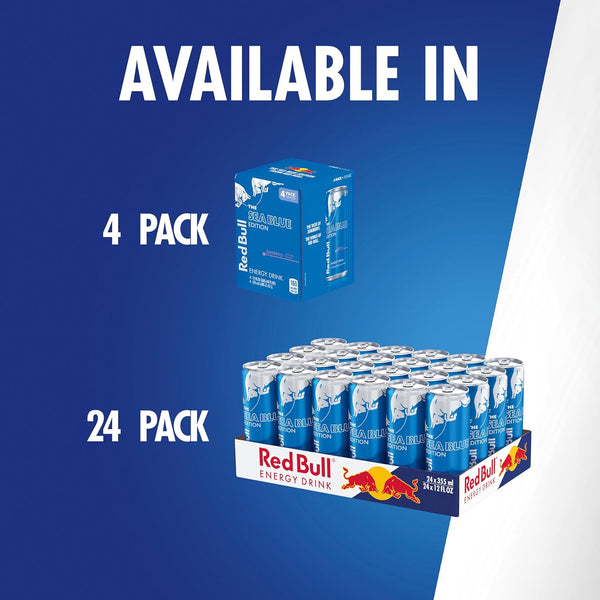 Red Bull Sea Blue Edition Energy Drink, Juneberry, with 114mg Caffeine plus Taurine & B Vitamins, 12 Fl Oz, Pack of 4 Cans Juneberry 12 Fl Oz, 4pk