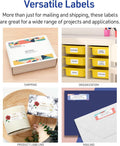 Avery Half-Sheet Printable Shipping Labels, 5.5" x 8.5" Customizable Stickers, White, 50 per Pack, 100 Blank Mailing Labels Total, Great for