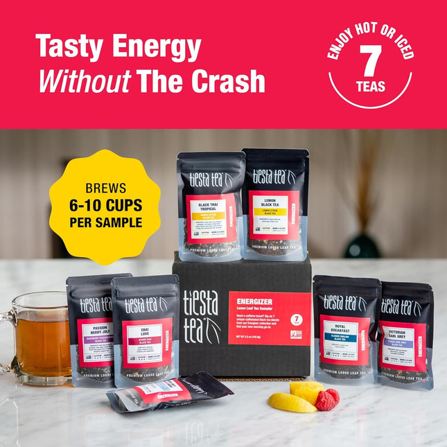 Tiesta Tea - Black Sampler Dry Flight Set | Loose Leaf | High Caffeine | Makes H