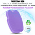Canroom Zinc Infused Silicone Body Scrubber, Quick-Dry Bath Brush Purple