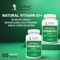 Dr. Berg Natural Vitamin B1 B6 B12 Complex - Allithiamine Vitamin B1 Supplement with 8 Essential Vitamin B Complex for Men & Women Including