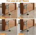 Gotega Door Stopper, 2 Pack Kickdown Door Stop for Bottom of Door, Adjustable Height and Rubber Tip 4 Inches, Heavy Duty Door Stops, Kickdown