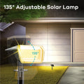 Linkind Solar Spot Lights Outdoor, 60 Leds Solar Landscape Lights with 30% Conversion Rate and Waterproof IP67, Ideal for Outside, Garden, Yard,