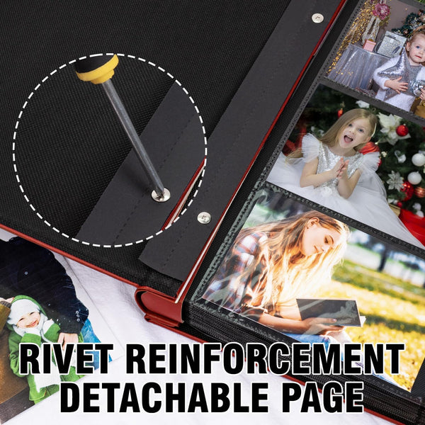 Photo Album 4x6 600 Photos, Leather Cover Extra Large Capacity Holds 600 Horizontal and Vertical 4x6 Pictures Record Valentine's Day Christmas