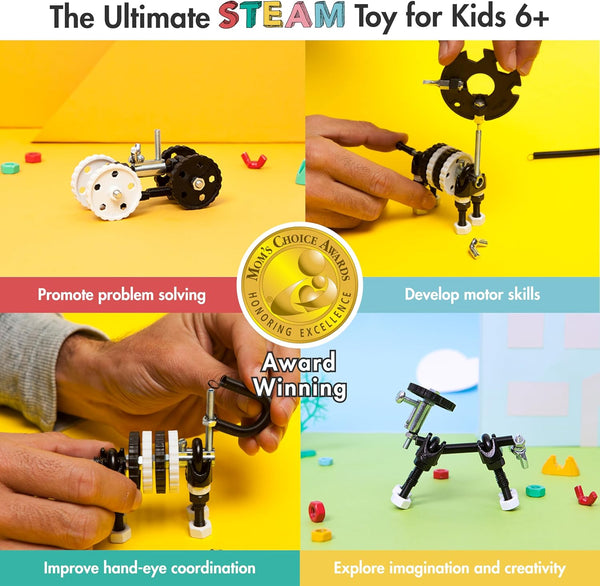 The off Bits Build Your Own Zebra Robot Model, Gift Ideas, STEM Building Toy for Kids 6-9+, Educational Engineering Kit, Construction & Creative