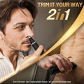 Risina Body Trimmer for Men, 2-in-1 Groin & Body Hair Trimmer, IPX7 Waterproof Electric Razor, Ball & Pubic Hair Trimmer for Private Areas,