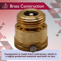 Vacuum Breaker 3/4 Inch Solid Brass Hose Bib Backflow Preventer for Garden Spigot RV
