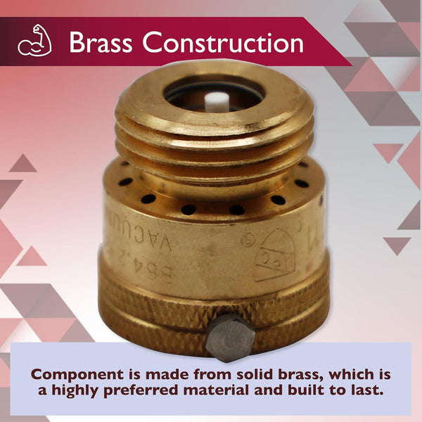 Vacuum Breaker 3/4 Inch Solid Brass Hose Bib Backflow Preventer for Garden Spigot RV