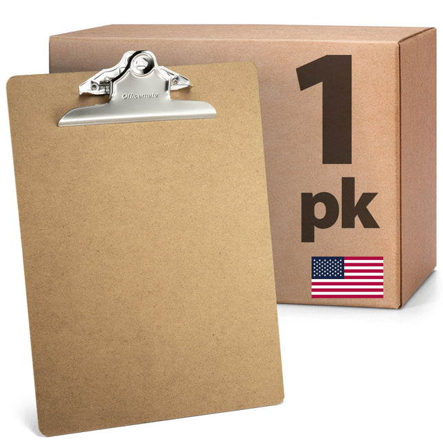 Officemate Recycled Wood Clipboard, 6 Inch Clip, 1 Pack Clipboard, Letter Size (