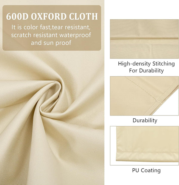 Outdoor Porch Patio Swing Seat Cover, 600D Thickened Oxford Waterproof Swing Cushion Protection Covers Replacement for Outdoors Garden Yard