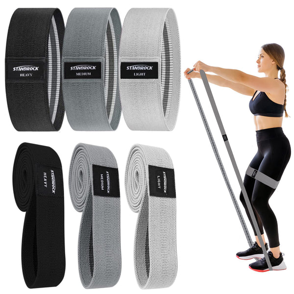 Fabric Resistance Bands for Working Out, 3 and 4 Levels Booty Bands Long Resistance Bands for Women and Men | Elastic Bands for Exercise Bands