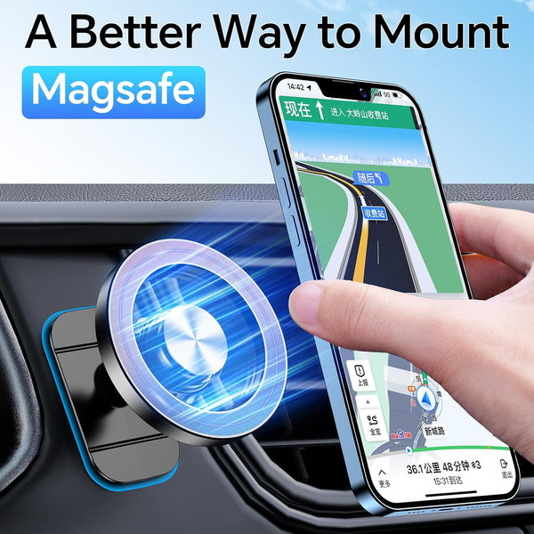 for Magsafe Car Mount Vent【20 Strong Magnets】for iPhone Magnetic Car Mount【360°】Cell Phone Mount for Car【Hands Free】Air Vent Phone Holders for