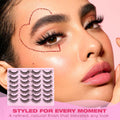 False Eyelashes 14mm Faux 3D Mink Lashes Natural Look Cat Eye Wispy Lashes Pack by Kiromiro, 14 Pairs Cat Eye A01