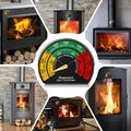 Hanaoyo Wood Stove Thermometer with Large Dial, Magnetic Stove Pipe Thermometer for Wood, Gas, Pellet Stoves (1 Piece) Large Multicolored 1