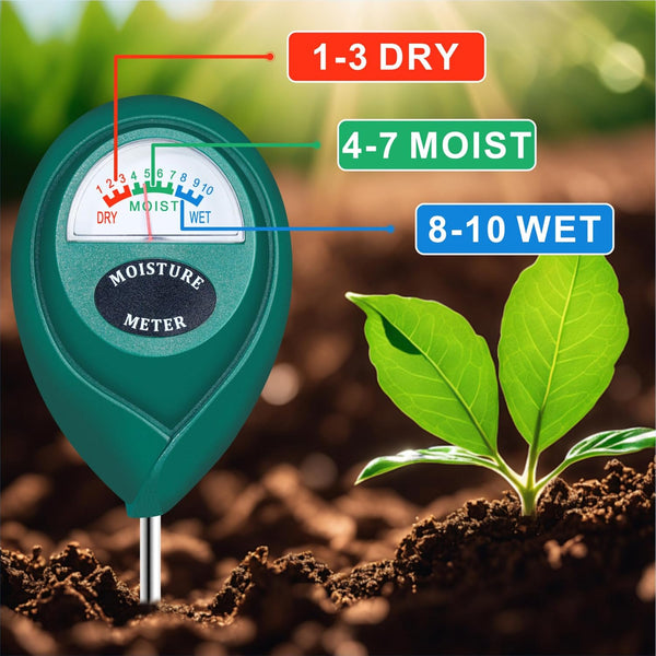 XLUX 2 Pack Long Probe Plant Soil Moisture Meter, Battery-Free 1 40CM-2 Pack