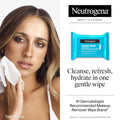 Neutrogena Hydro Boost Face Wipes + Hyaluronic Acid, Hydrating Makeup Remover Wipes Remove Dirt & Waterproof Makeup, Hypoallergenic, 100%