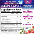 Sleep Gummy 8Mg Melatonin - Extra Strength Sleep Support with 20Mg Passiflora, Natural Sleeping Gummies for Adults, Vegan & Non-Gmo, Melatonin