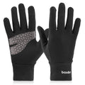 Arcweg Running Gloves Winter Thermal Anti-Slip Touchscreen Gloves Fleece Lining Gloves Men Women for Walking Cycling Driving Black Small-Medium