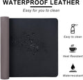 Leather Desk Pad Protector,Non-Slip Desk Pad(Black, 23.6" x 13.7") Black 23.6" x 13.7"