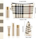 MAANGE Small Makeup Bag for Purse Cosmetic Bags for Women Pu Leather Makeup Pouch Travel Makeup Bag with Handle Make up Bag for Travelling(Khaki)