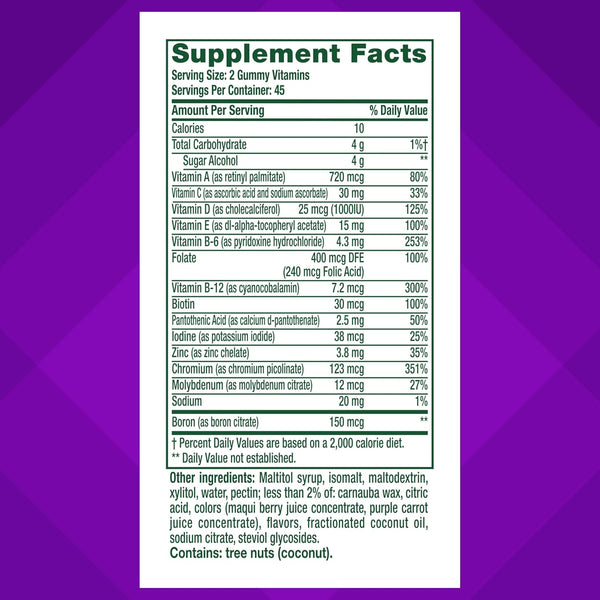 Vitafusion Sugar Free MenÃ¢ÂÂS Multi Daily Gummy Multivitamins, Supports Energy Metabolism, Muscle and Immune Health (1), Mixed Berry Flavors,