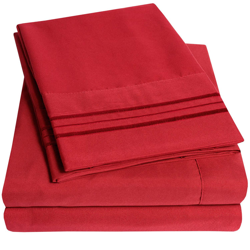 1500 Supreme Collection Bed Sheet Set - Extra Soft, Elastic Corner Straps, Deep Pockets, Wrinkle & Fade Resistant Hypoallergenic Sheets Set,