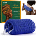 Yiclick African Net Sponge Authentic with Knots 2 Pack - Exfoliating Body Scrubber, Exfoliating Washcloth Towel, Knotted Rags Wash Cloth Loofah
